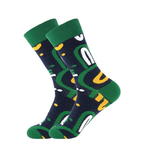 PEONFLY 1 Pair Combed Cotton Funny Crew Socks Women Cartoon Animal Dog Avocado Sokken Novelty Happy Socks For Christmas Gift