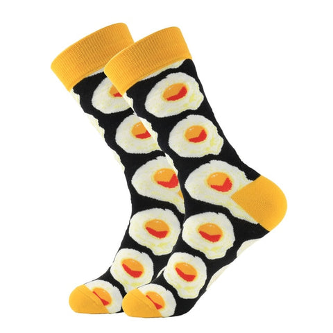 PEONFLY 1 Pair Combed Cotton Funny Crew Socks Women Cartoon Animal Dog Avocado Sokken Novelty Happy Socks For Christmas Gift