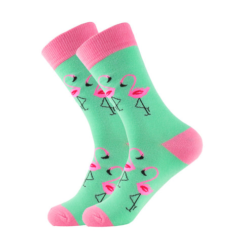 PEONFLY 1 Pair Combed Cotton Funny Crew Socks Women Cartoon Animal Dog Avocado Sokken Novelty Happy Socks For Christmas Gift