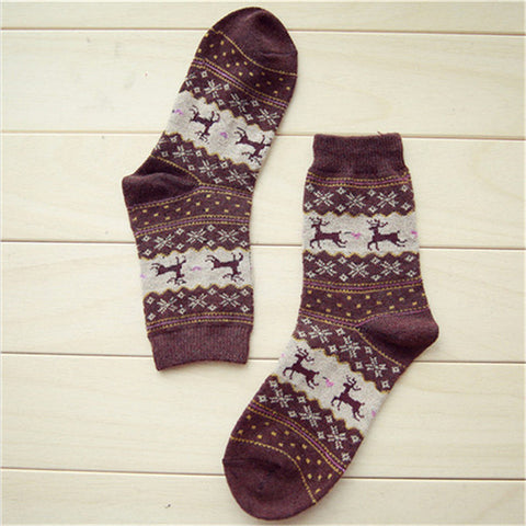 Hot sale! women's socks lady christmas gift fashion winter cute wool socks ladies crazy sock female thermal warm animal socks