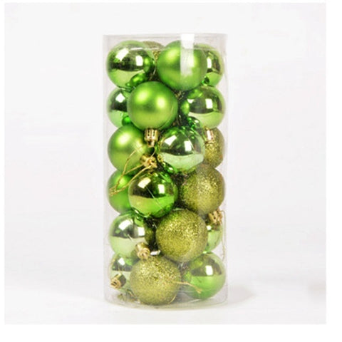 PGY 24PCS Christmas Balls Christmas Tree Decorations Xmas Ornaments 3cm/4cm/6cm/8cm Polystyrene Ball USA New Year Gifts Home A