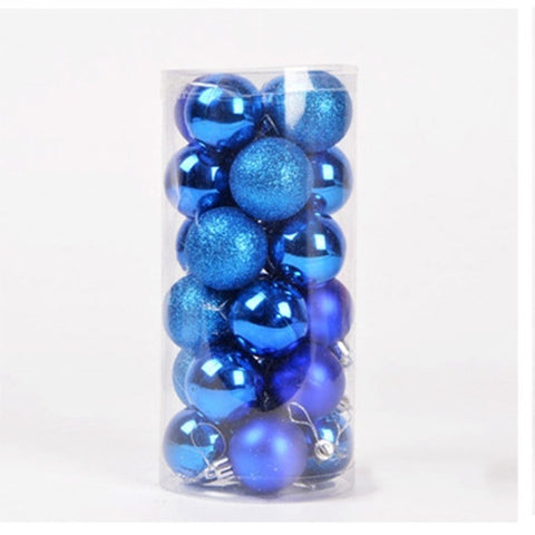 PGY 24PCS Christmas Balls Christmas Tree Decorations Xmas Ornaments 3cm/4cm/6cm/8cm Polystyrene Ball USA New Year Gifts Home A