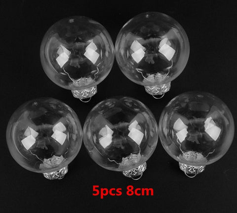 5Pcs Plastic Clear Transparent Christmas Balls Diy Hanging Ball Bauble Ornaments Christmas Decorations For Home Xmas Tree Decor
