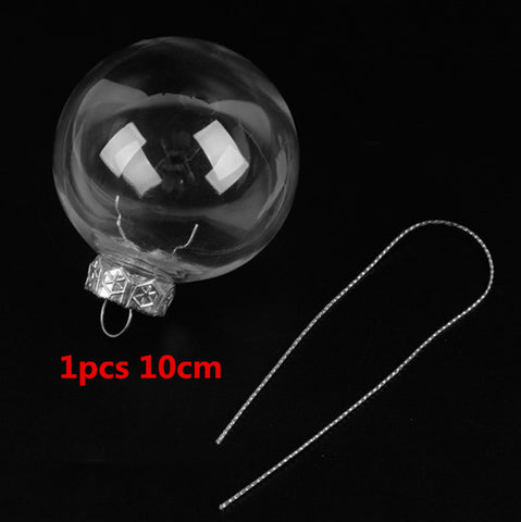 5Pcs Plastic Clear Transparent Christmas Balls Diy Hanging Ball Bauble Ornaments Christmas Decorations For Home Xmas Tree Decor