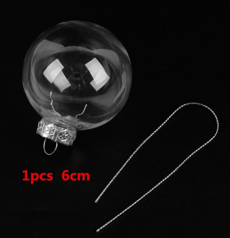 5Pcs Plastic Clear Transparent Christmas Balls Diy Hanging Ball Bauble Ornaments Christmas Decorations For Home Xmas Tree Decor