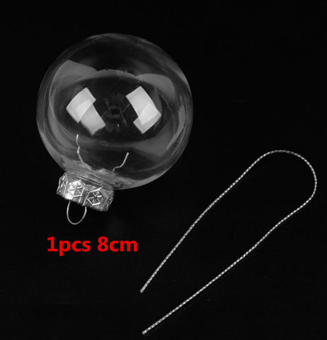 5Pcs Plastic Clear Transparent Christmas Balls Diy Hanging Ball Bauble Ornaments Christmas Decorations For Home Xmas Tree Decor