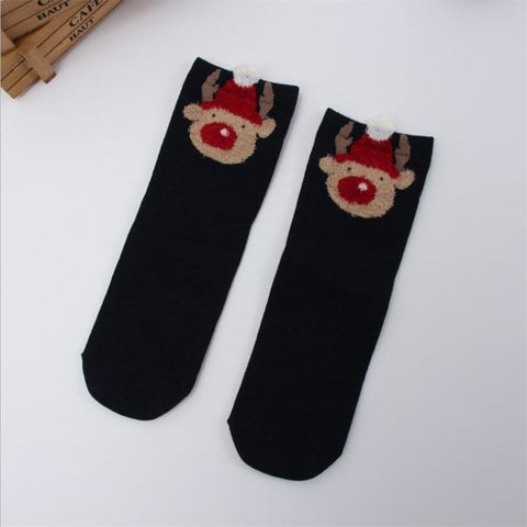 1 pair colored cotton red socks three-dimensional cartoon christmas socks cute Japanese ladies socks for autumn and winter socks