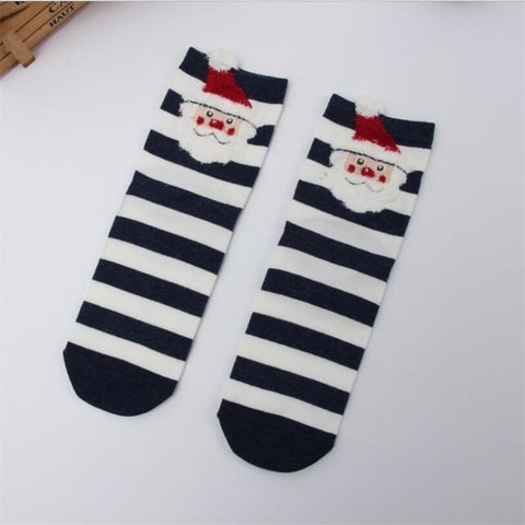 1 pair colored cotton red socks three-dimensional cartoon christmas socks cute Japanese ladies socks for autumn and winter socks