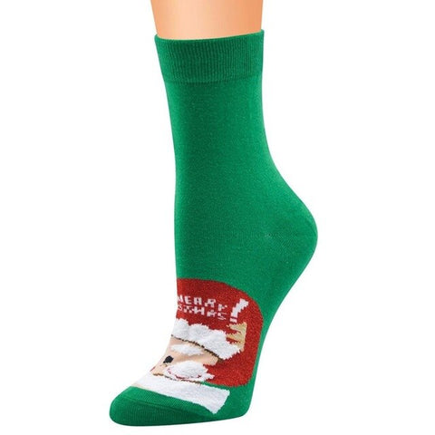 Christmas socks Harajuku kawaii Women men Merry Funny ladies 3D Santa Claus print korean Low Cut Ankle Socks calcetines sock #TW
