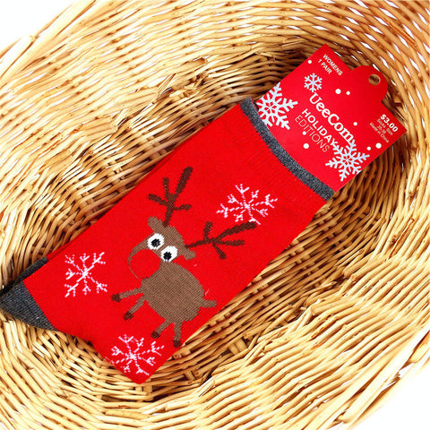 2019 fashion christmas sock fun santa stag candy snowflake bells christmas tree cartoon pattern man socks cute woman long socks