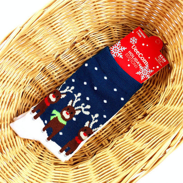 2019 fashion christmas sock fun santa stag candy snowflake bells christmas tree cartoon pattern man socks cute woman long socks