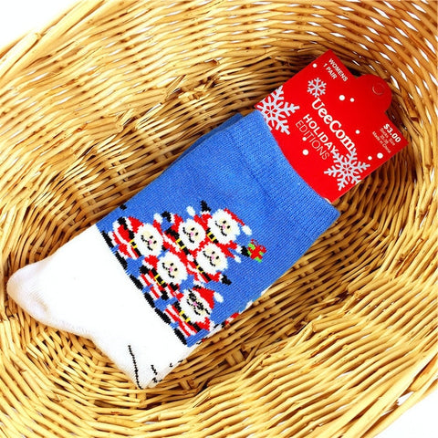 2019 fashion christmas sock fun santa stag candy snowflake bells christmas tree cartoon pattern man socks cute woman long socks
