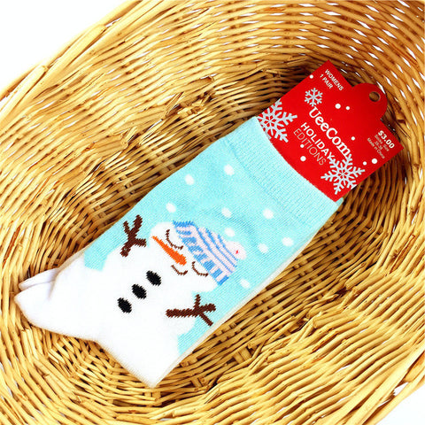 2019 fashion christmas sock fun santa stag candy snowflake bells christmas tree cartoon pattern man socks cute woman long socks