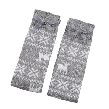 Women Christmas Reindeer Long Over The Knee Cotton Socks High