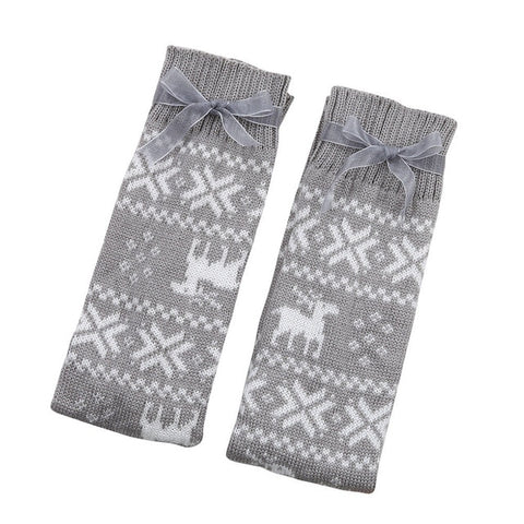 Women Christmas Reindeer Long Over The Knee Cotton Socks High