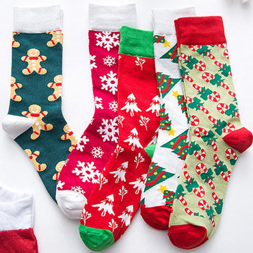 EIE 2019 Christmas Socks Women Cartoon Funny Cute Winter Female & Hosiery Cotton Square Foot New Year Personality Socks
