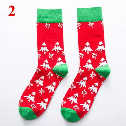 EIE 2019 Christmas Socks Women Cartoon Funny Cute Winter Female & Hosiery Cotton Square Foot New Year Personality Socks