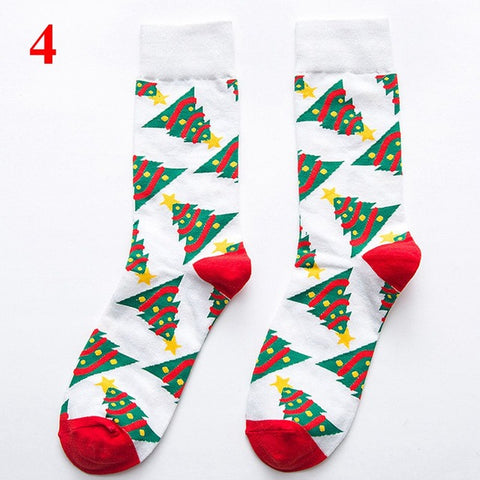 EIE 2019 Christmas Socks Women Cartoon Funny Cute Winter Female & Hosiery Cotton Square Foot New Year Personality Socks