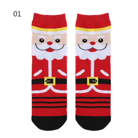 EIE 2019 Christmas Socks Women Cartoon Funny Cute Winter Female & Hosiery Cotton Square Foot New Year Personality Socks