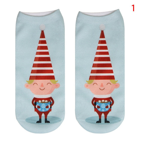 EIE 2019 Christmas Socks Women Cartoon Funny Cute Winter Female & Hosiery Cotton Square Foot New Year Personality Socks
