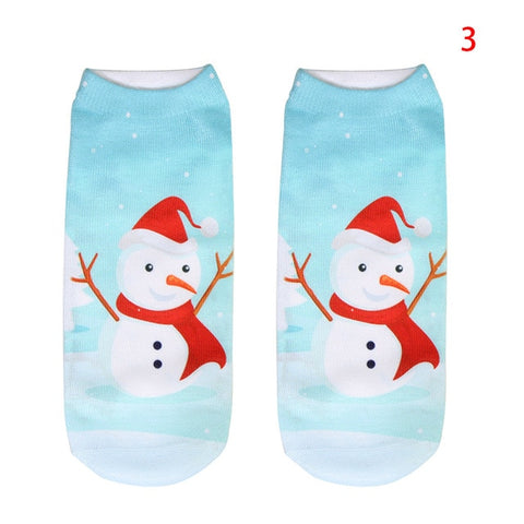 EIE 2019 Christmas Socks Women Cartoon Funny Cute Winter Female & Hosiery Cotton Square Foot New Year Personality Socks