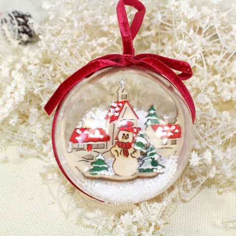 Christmas Balls Ornaments 6cm Santa Claus  Clear Plastic Christmas Balls Decorations For Tree Christmas for New Year Party
