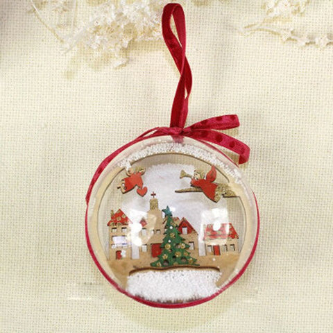 Christmas Balls Ornaments 6cm Santa Claus  Clear Plastic Christmas Balls Decorations For Tree Christmas for New Year Party