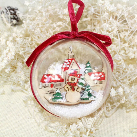 Christmas Balls Ornaments 6cm Santa Claus  Clear Plastic Christmas Balls Decorations For Tree Christmas for New Year Party