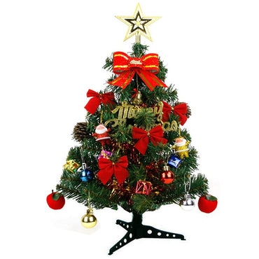 45/60cm Hardcover Christmas Tree with colored lights Christmas Tree with Decorations Package Xmas Gift Home Ornaments