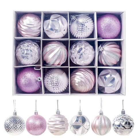 12pcs New Year Christmas Tree Ball Baubles Hanging Ornament Xmas Home Wedding Decoration Festive Supply Ornament