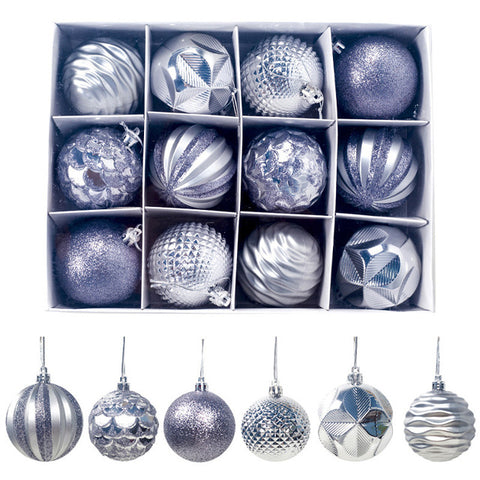12pcs New Year Christmas Tree Ball Baubles Hanging Ornament Xmas Home Wedding Decoration Festive Supply Ornament