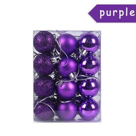 WEIGAO 24pcs Christmas Tree toys Decorations Ball Bauble Xmas Party Hanging Ball Ornaments Decorations for Home New Year Navidad