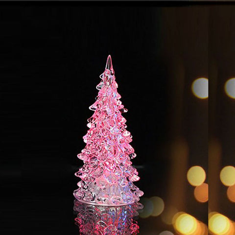 LED Christmas Tree Night Light Battery Operate Desktop Decor Merry Christmas Tree for Kid Bedroom Romantic Xmas Gift