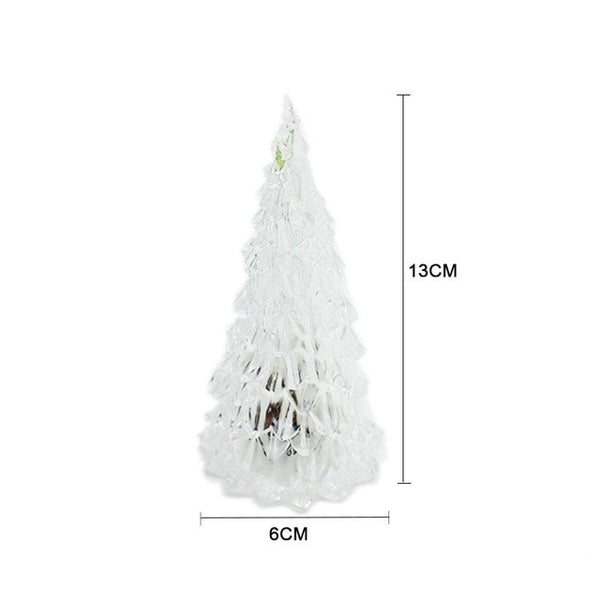 LED Christmas Tree Night Light Battery Operate Desktop Decor Merry Christmas Tree for Kid Bedroom Romantic Xmas Gift
