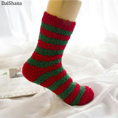 New Arrival Women Socks Cotton Christmas Socks Winter New Year Santa Claus Christmas Tree Deer Colorful Kawaii Coral Wool Socks