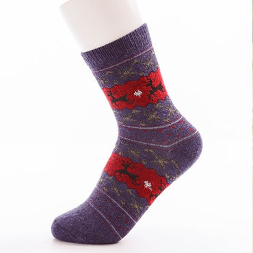 Cotton Christmas Socks Women Winter New Year Santa Claus Christmas Snow Elk Gift Cute Ladies Socks Long Sock Calcetines Mujer