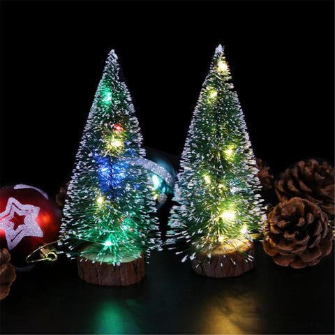 Christmas Decorations Desktop Decoration With LED Lights Mini Christmas Tree Home Wedding DIY Decoration Supply