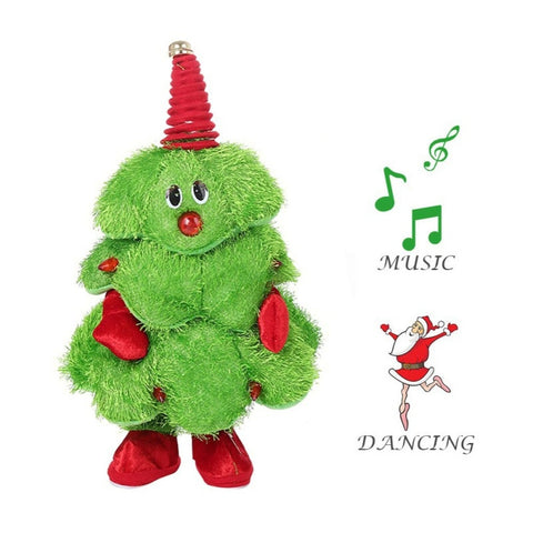 Christmas Tree Plush Toy Christmas New Gift Dancing Electric Musical Toy Santa Claus Doll Twerking Singing  Santa Hat Funny Kids