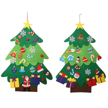 Christmas Tree Shape Nonwoven Pendant Window Dressing Children DIY Decor