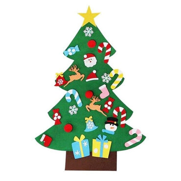Christmas Tree Shape Nonwoven Pendant Window Dressing Children DIY Decor