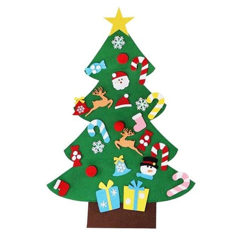 Christmas Tree Shape Nonwoven Pendant Window Dressing Children DIY Decor