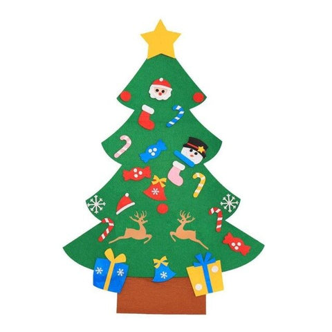 Christmas Tree Shape Nonwoven Pendant Window Dressing Children DIY Decor