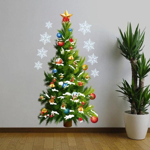 Christmas Tree Shape Nonwoven Pendant Window Dressing Children DIY Decor