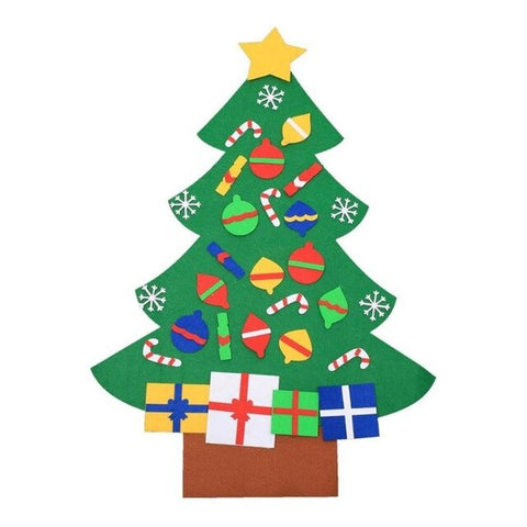 Christmas Tree Shape Nonwoven Pendant Window Dressing Children DIY Decor