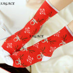 SAGACE Christmas Socks Women Men Print Comfortable Stripe Cotton Socks Ladies Fashion Short Ankle Sock Male Cotton Winter Socks