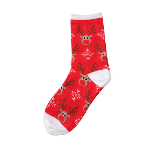SAGACE Christmas Socks Women Men Print Comfortable Stripe Cotton Socks Ladies Fashion Short Ankle Sock Male Cotton Winter Socks