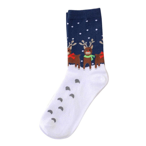 SAGACE Christmas Socks Women Men Print Comfortable Stripe Cotton Socks Ladies Fashion Short Ankle Sock Male Cotton Winter Socks