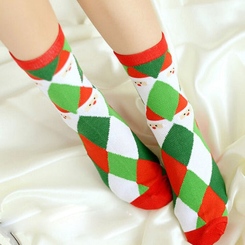 SAGACE Christmas Socks Women Men Print Comfortable Stripe Cotton Socks Ladies Fashion Short Ankle Sock Male Cotton Winter Socks