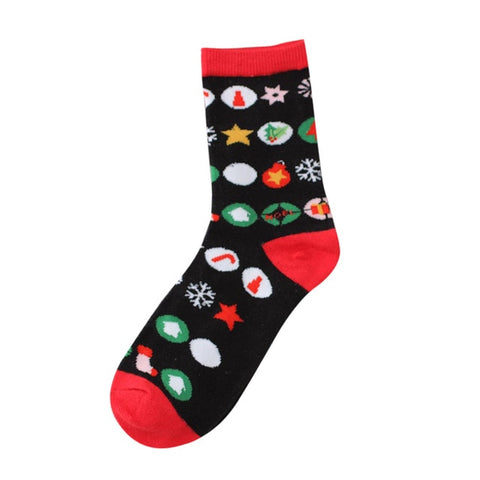 SAGACE Christmas Socks Women Men Print Comfortable Stripe Cotton Socks Ladies Fashion Short Ankle Sock Male Cotton Winter Socks