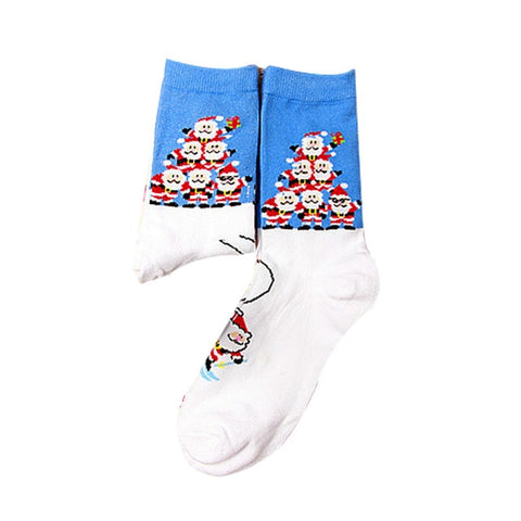 SAGACE Christmas Socks Women Men Print Comfortable Stripe Cotton Socks Ladies Fashion Short Ankle Sock Male Cotton Winter Socks